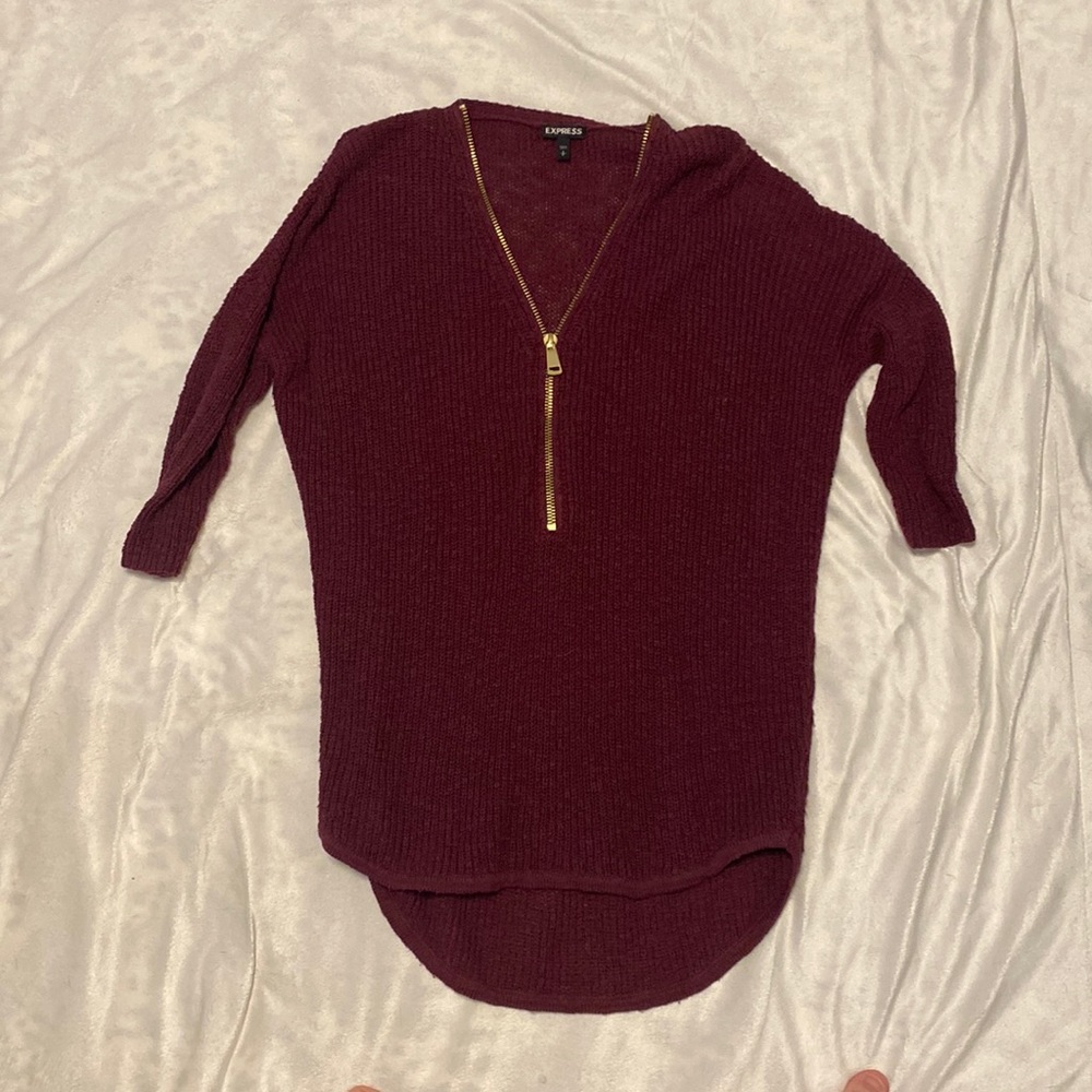 Express Maroon Sweater - small